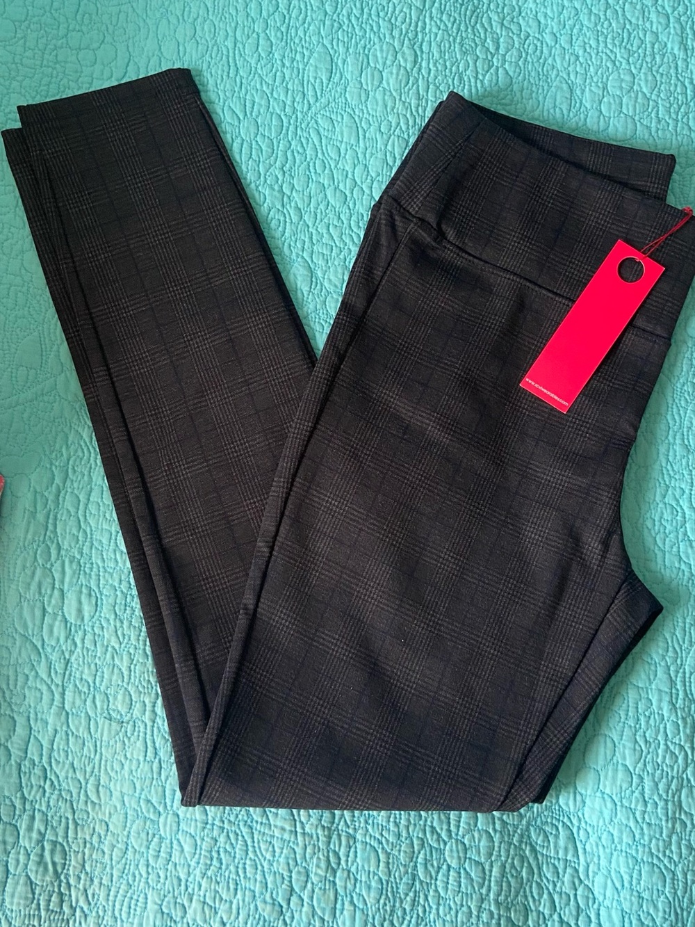 XCVI Women’s Gray Plaid Dress Pants